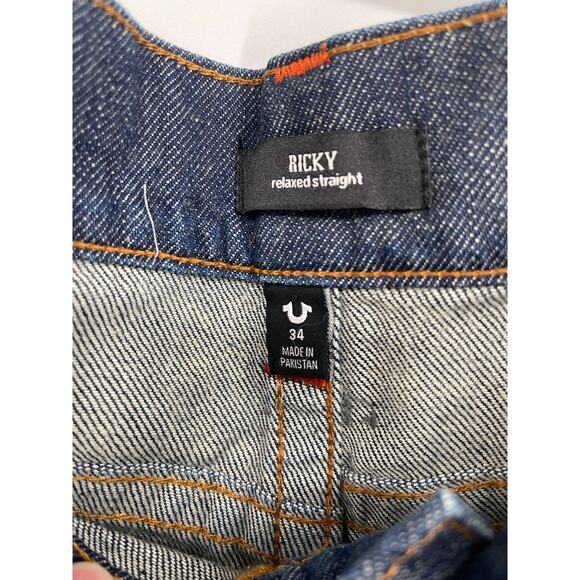 NWT True Religion RICKY STRAIGHT JEAN Men’s Size‎ 34 - Picture 7 of 8